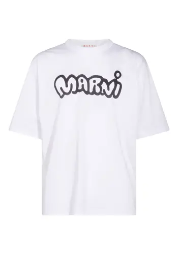 MARNI logo t-shirt white/black