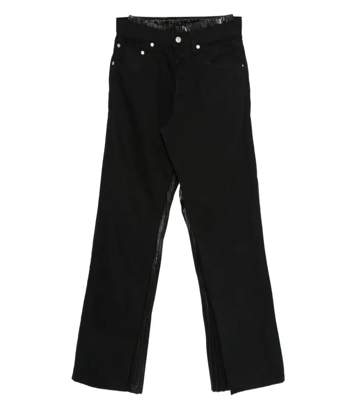 BLACK PANTS PLEATS OVER SKIRT
