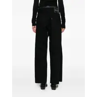 BLACK PANTS PLEATS OVER SKIRT