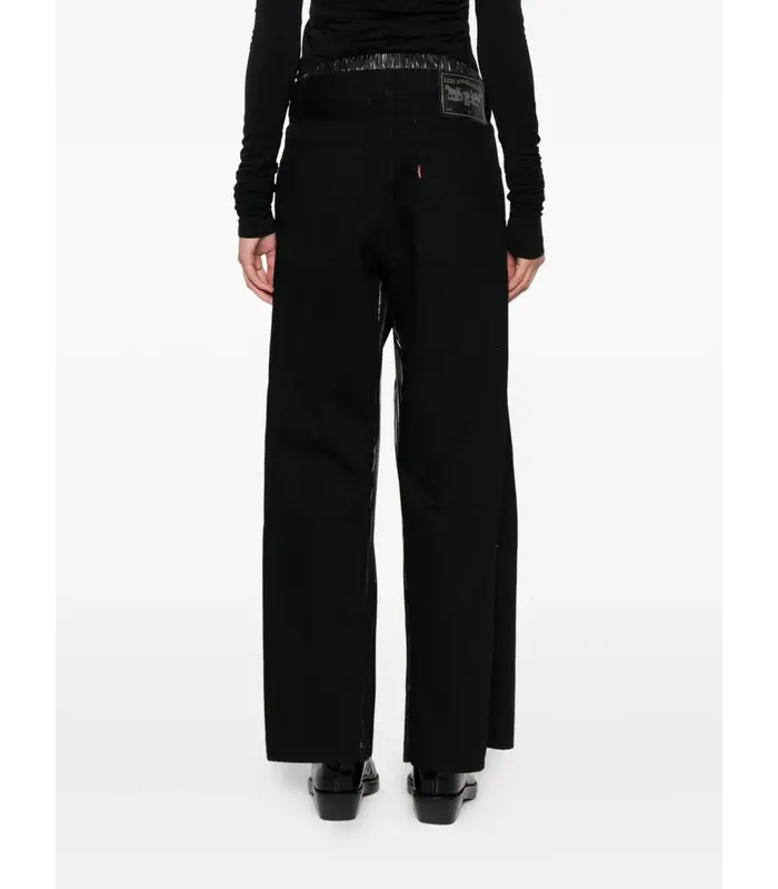 BLACK PANTS PLEATS OVER SKIRT
