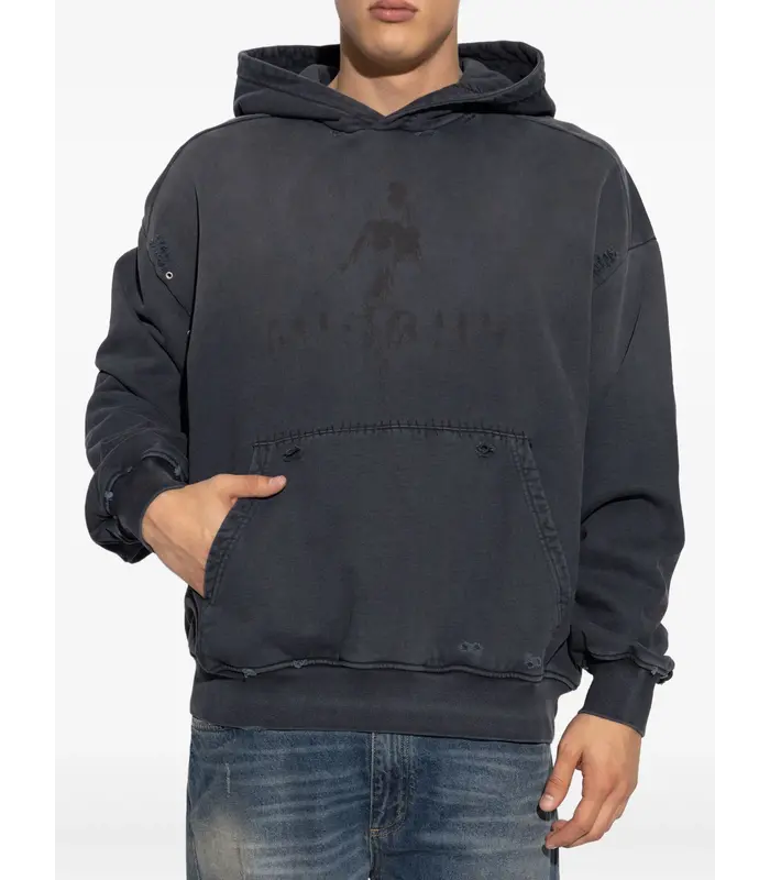 VINTAGE WASHED OUT HOODIE BLACK