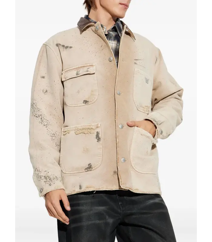 MARFA TWILL WORK JACKET DUSTED WHITE