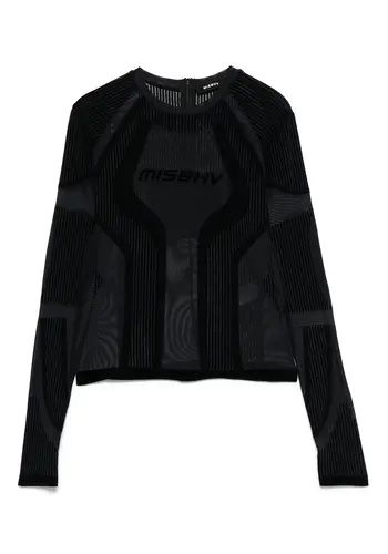 MISBHV flock mesh sport longsleeve top