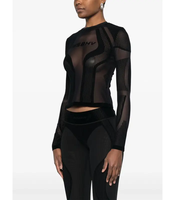 FLOCK MESH SPORT LONGSLEEVE TOP