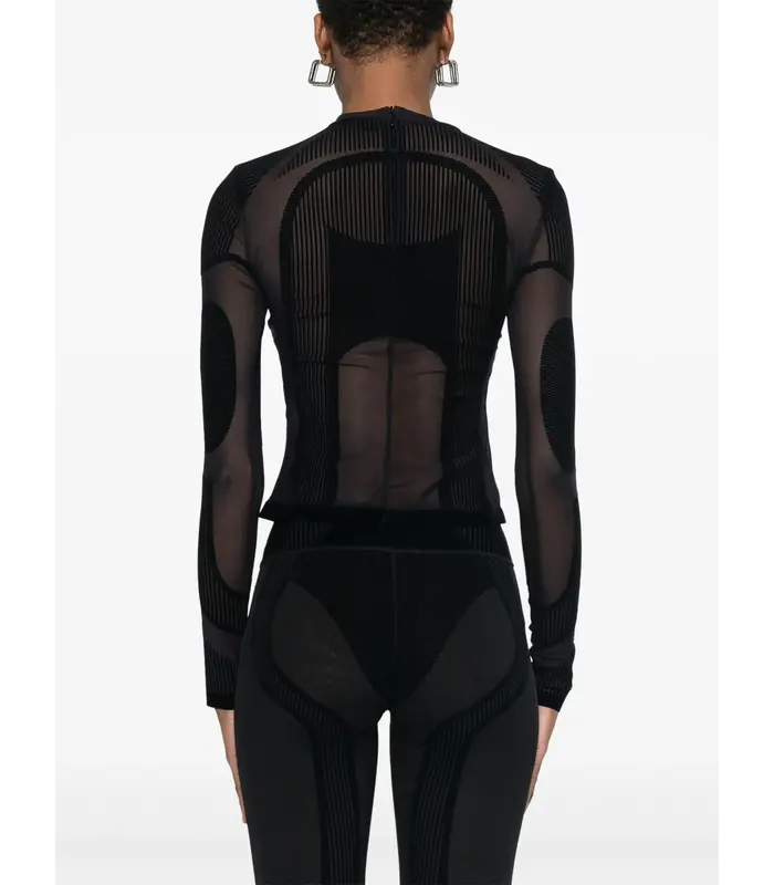 FLOCK MESH SPORT LONGSLEEVE TOP