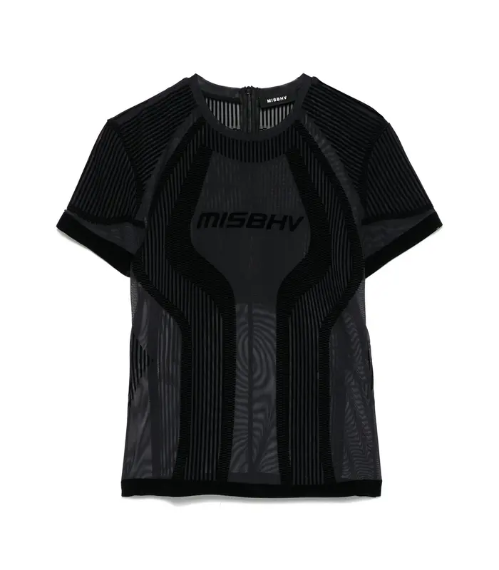 FLOCK MESH SPORT T-SHIRT BLACK