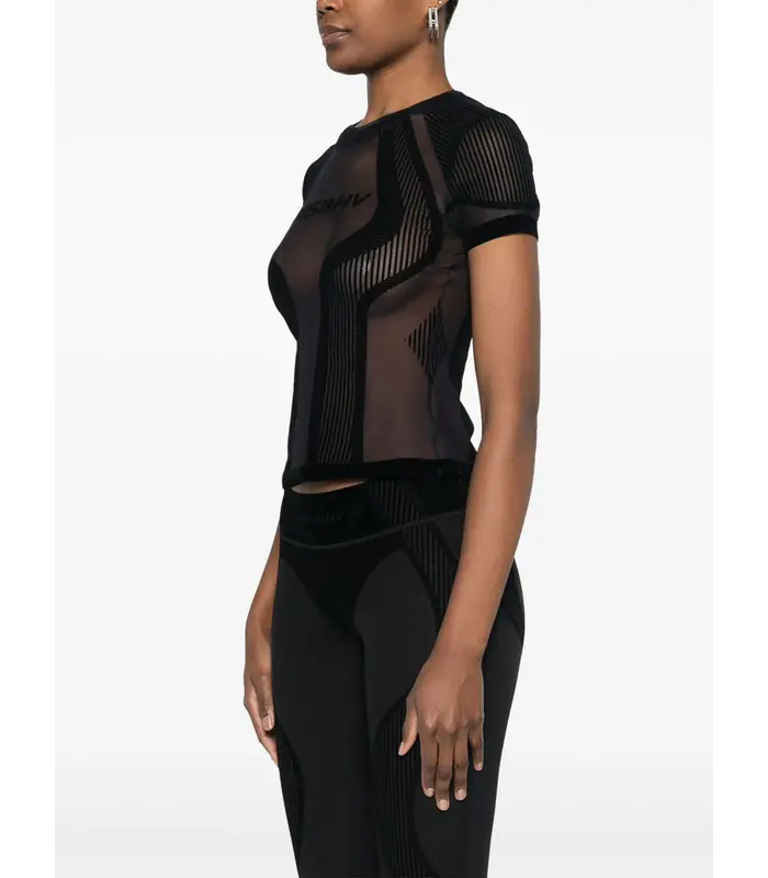 FLOCK MESH SPORT T-SHIRT BLACK