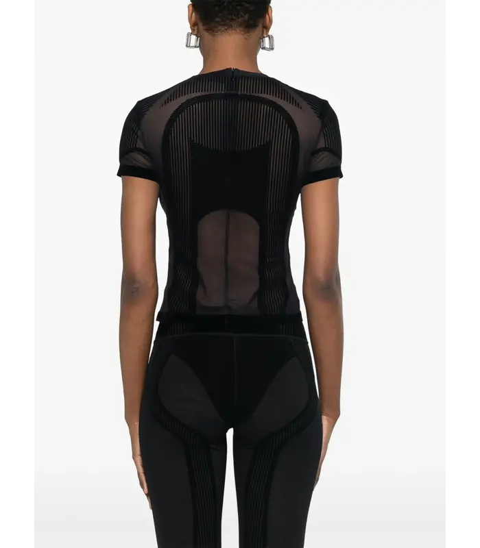 FLOCK MESH SPORT T-SHIRT BLACK