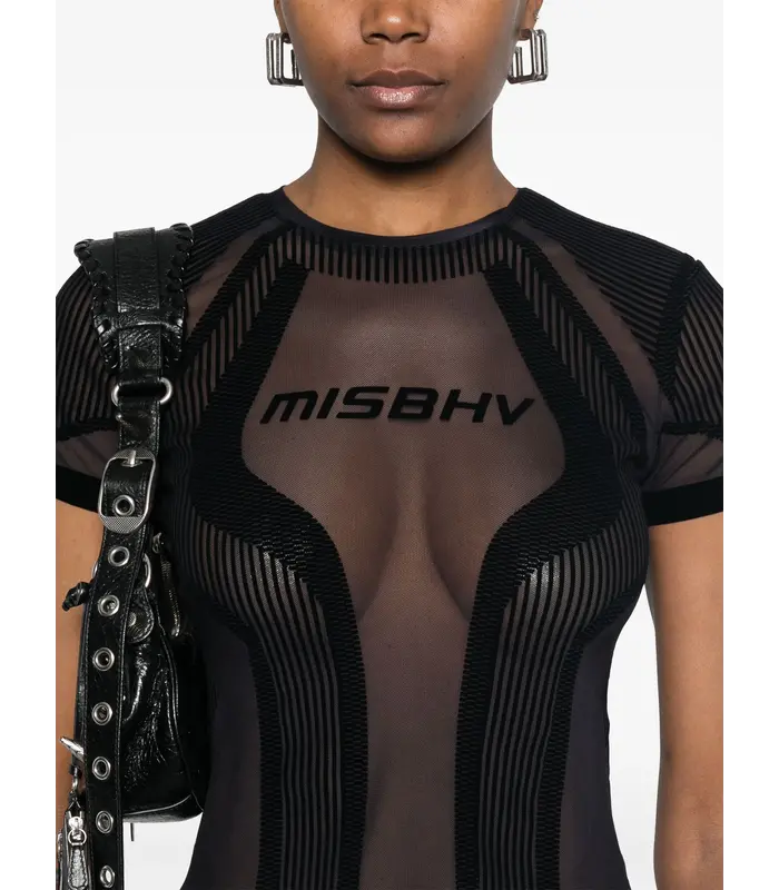 FLOCK MESH SPORT T-SHIRT BLACK