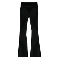 FLOCK MESH SPORT FLARED PANTS BLACK