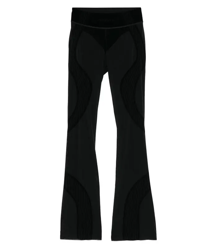 FLOCK MESH SPORT FLARED PANTS BLACK