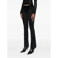 FLOCK MESH SPORT FLARED PANTS BLACK