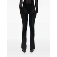 FLOCK MESH SPORT FLARED PANTS BLACK