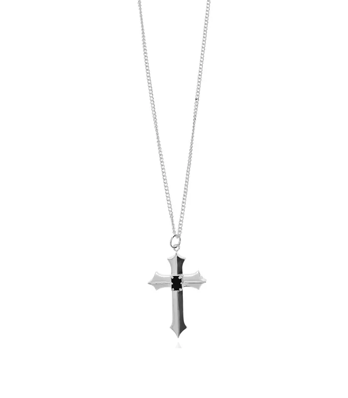 STONE CROSS NECKLACE