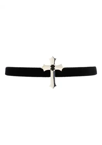 MISBHV chocker with ribbon silver s