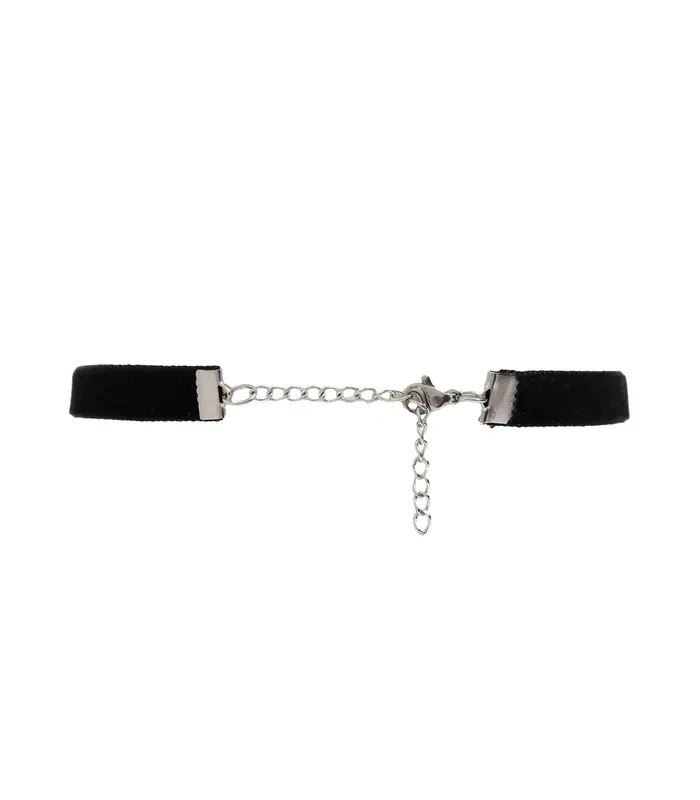 CHOKER WITH RIBBON SILVER S