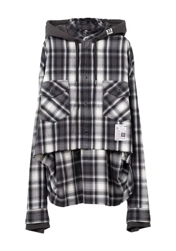 MAISON MIHARA YASUHIRO hoodies check shirt black