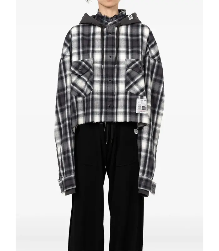 HOODIES CHECK SHIRT BLACK