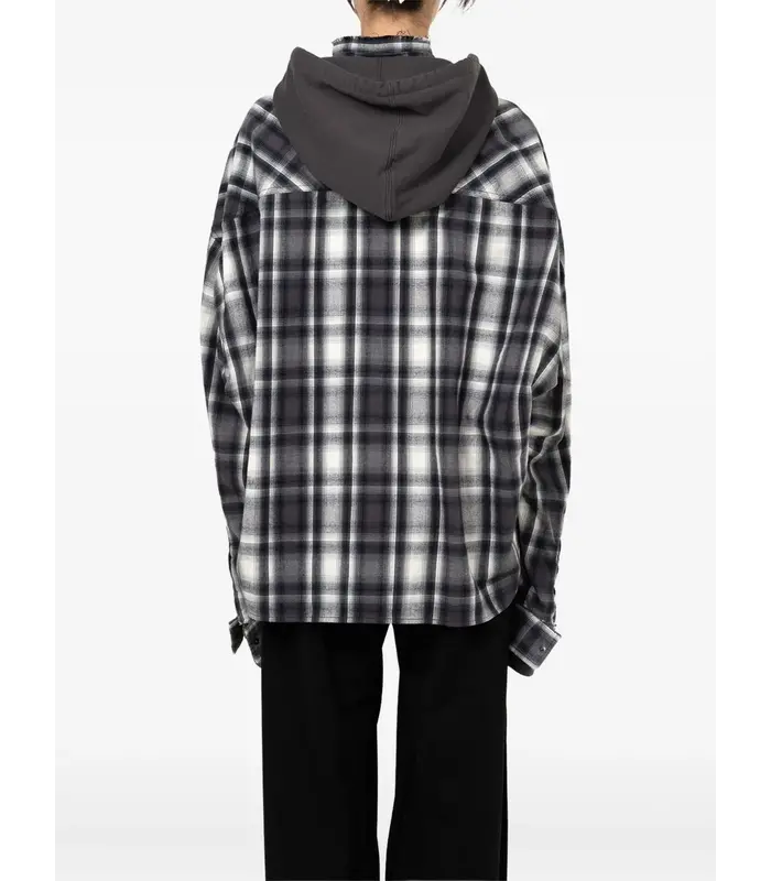 HOODIES CHECK SHIRT BLACK