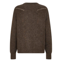Dropstitch Mohair Knit Crewneck Brown