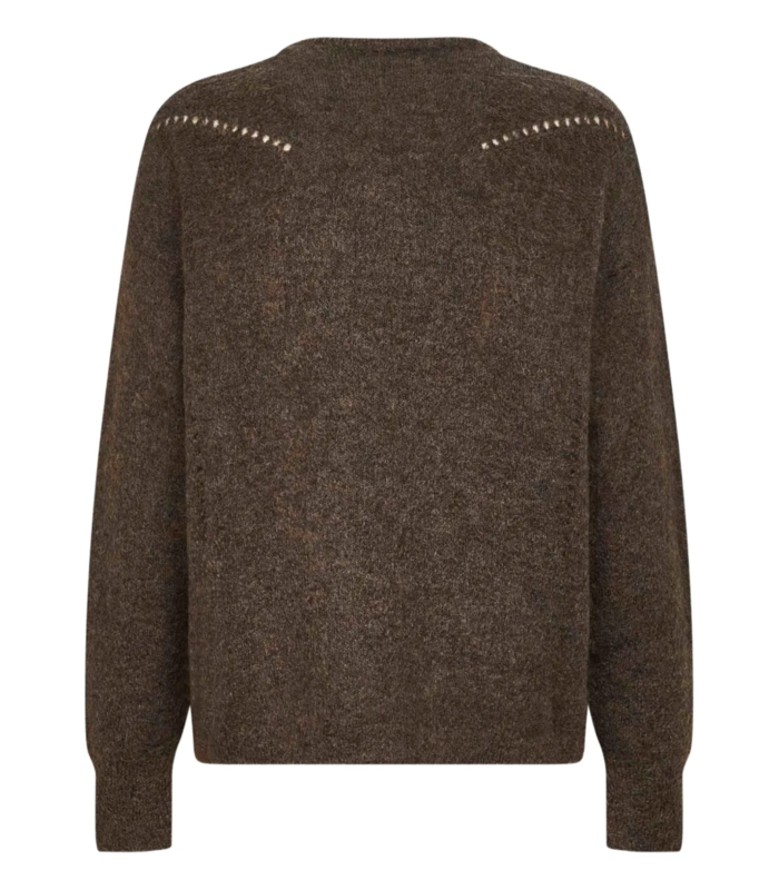 Dropstitch Mohair Knit Crewneck Brown