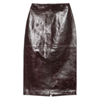 AFA LEATHER SKIRT BORDEAUX
