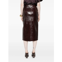 AFA LEATHER SKIRT BORDEAUX