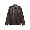 OUR LEGACY WELDING SHIRT UMBER BROWN FLUID CALFSKIN