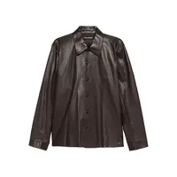 WELDING SHIRT UMBER BROWN FLUID CALFSKIN