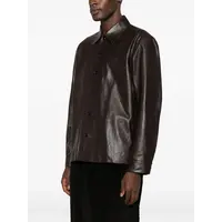 WELDING SHIRT UMBER BROWN FLUID CALFSKIN