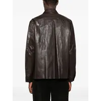 WELDING SHIRT UMBER BROWN FLUID CALFSKIN