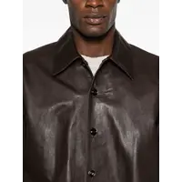 WELDING SHIRT UMBER BROWN FLUID CALFSKIN