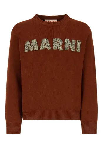 MARNI roundneck sweater brown