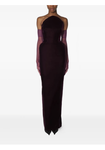 MUGLER robe dark burgundy