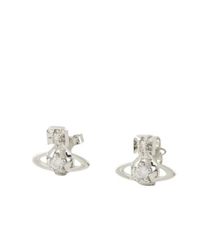LEE ORB EARRINGS PLATINUM WHITE