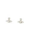 VIVIENNE WESTWOOD LEE ORB EARRINGS PLATINUM WHITE