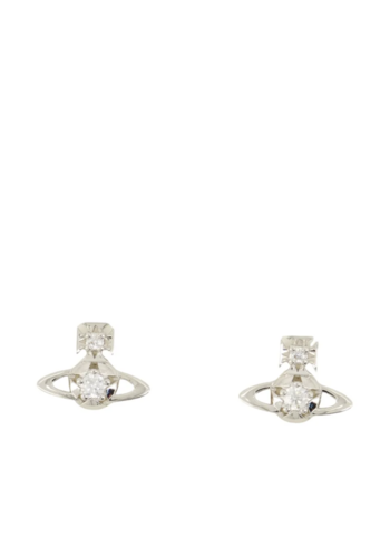 VIVIENNE WESTWOOD lee orb earrings platinum white