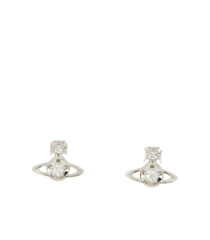 LEE ORB EARRINGS PLATINUM WHITE