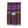 VIVIENNE WESTWOOD check SCARF PURPLE