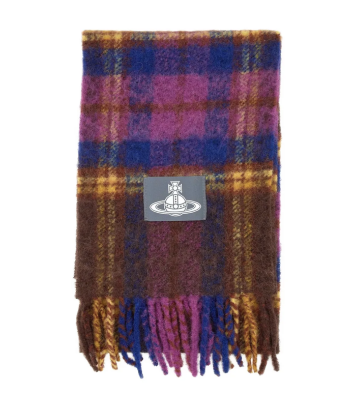 check SCARF PURPLE