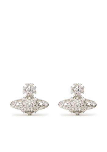 VIVIENNE WESTWOOD narcissa earrings platinum white