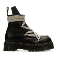 X DR. MARTENS LEATHER BOOTS 1460 QUAD SOLE MEGALACE BLACK
