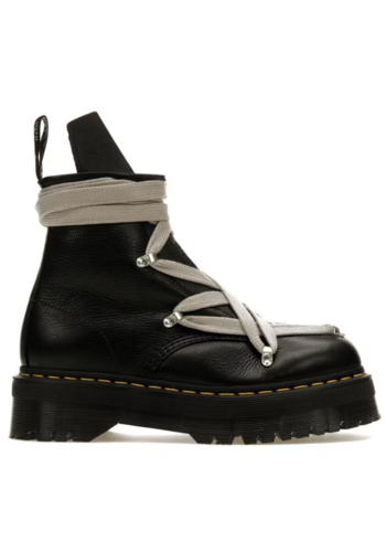 RICK OWENS DRKSHDW x dr. martens leather boots 1460 quad sole megalace black