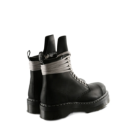 X DR. MARTENS LEATHER BOOTS QUAD SOLE STEEL TOE BOOT BLACK