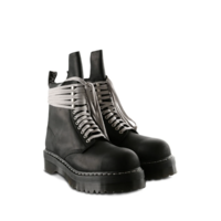 X DR. MARTENS LEATHER BOOTS QUAD SOLE STEEL TOE BOOT BLACK
