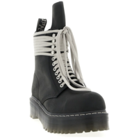 X DR. MARTENS LEATHER BOOTS QUAD SOLE STEEL TOE BOOT BLACK