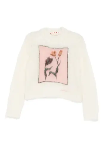 MARNI roundneck sweater white