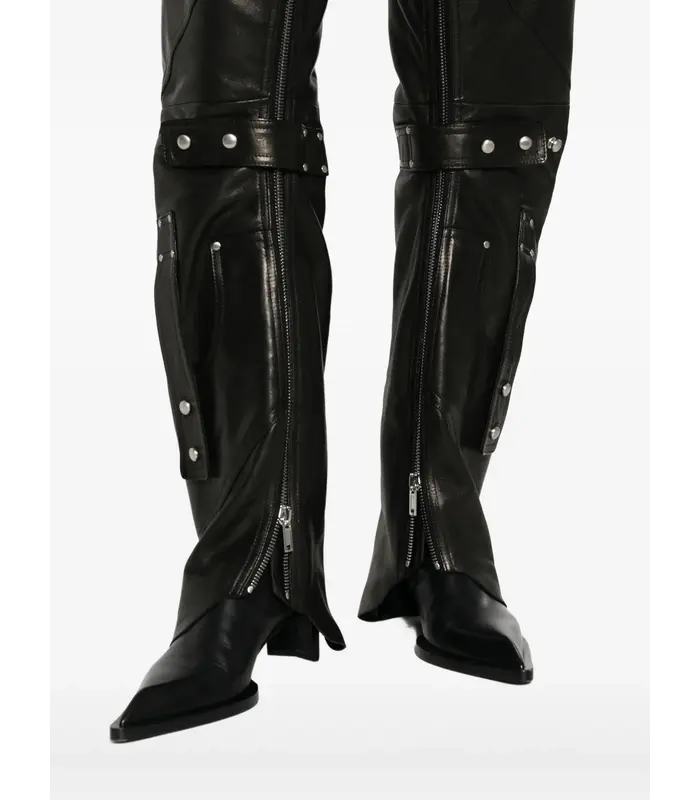 CINTURA IN PELLE LEO P CHAPS BLACK