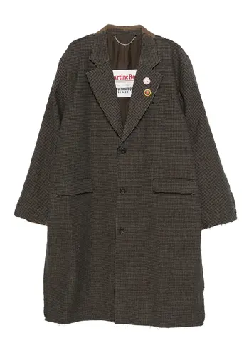 MARTINE ROSE half & half overcoat brown