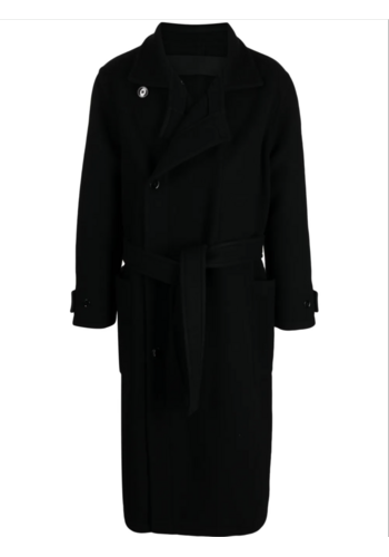 LEMAIRE wrap coat black